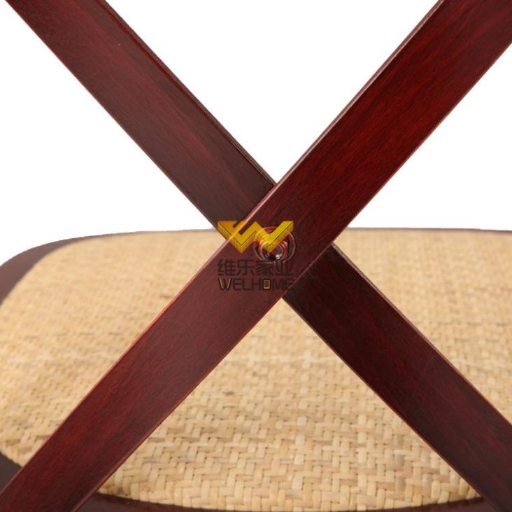 Hotsale oak wooden rattan seat cross back chair for event use